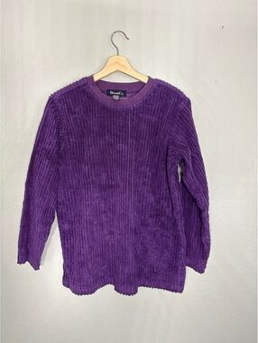 Oversized purple corduroy sweater grunge punk